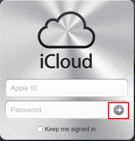 iCloud Sign In Screen
